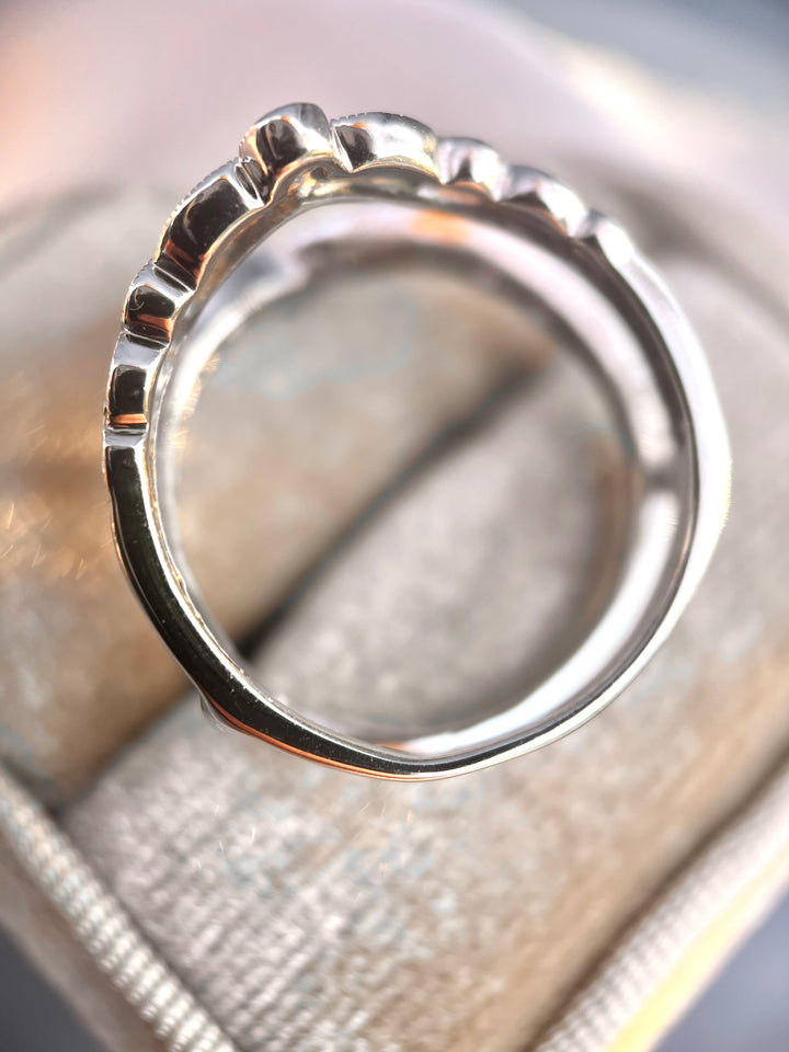 1/2 Carat tw Diamond Ring Enhancer with Millgrain Detail