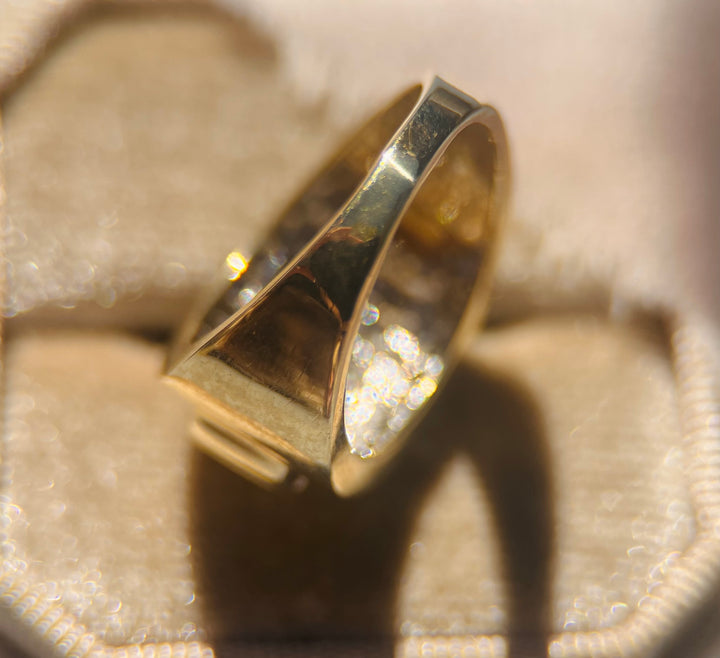 3/4ctw Wide Diamond Ring in 10k Yellow Gold