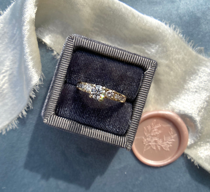 3/4 ctw Natural Diamond Engagement Ring in 14k Yellow Gold