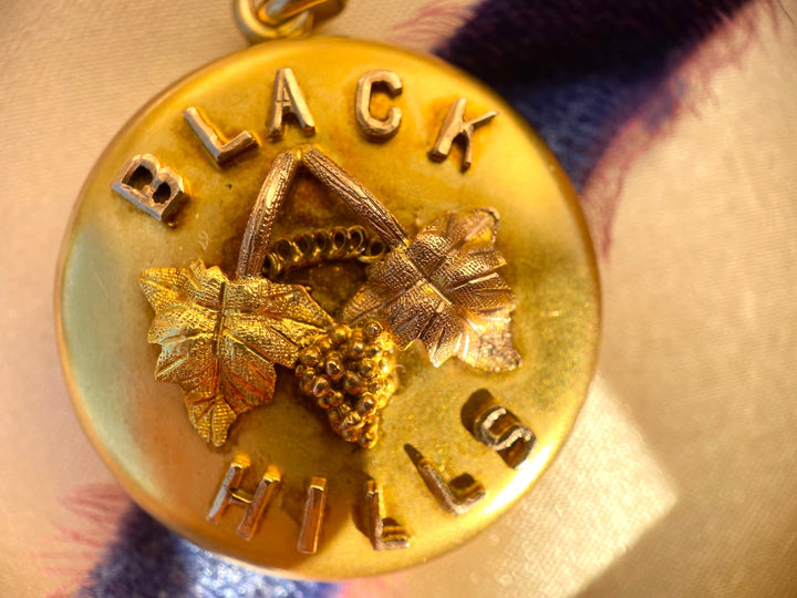 Victorian Black Hills Gold Locket in 10k Yellow Gold