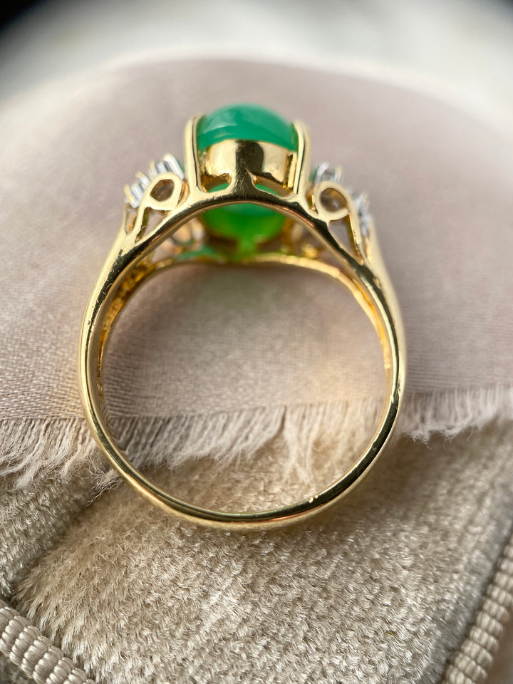 Fairytale Jade and Diamond Ring