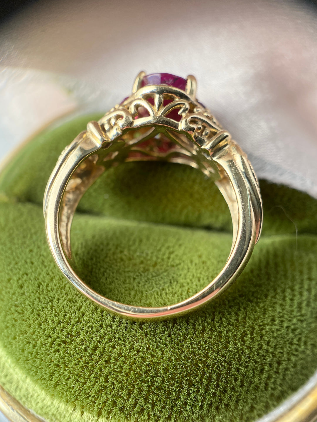 Magnificent Magenta Natural Ruby Ring in 14k Gold