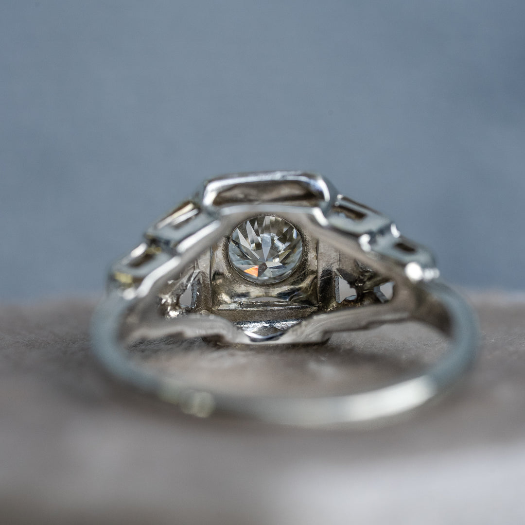 My Sweet 1930 Art Deco Old European Diamond 18k White Gold