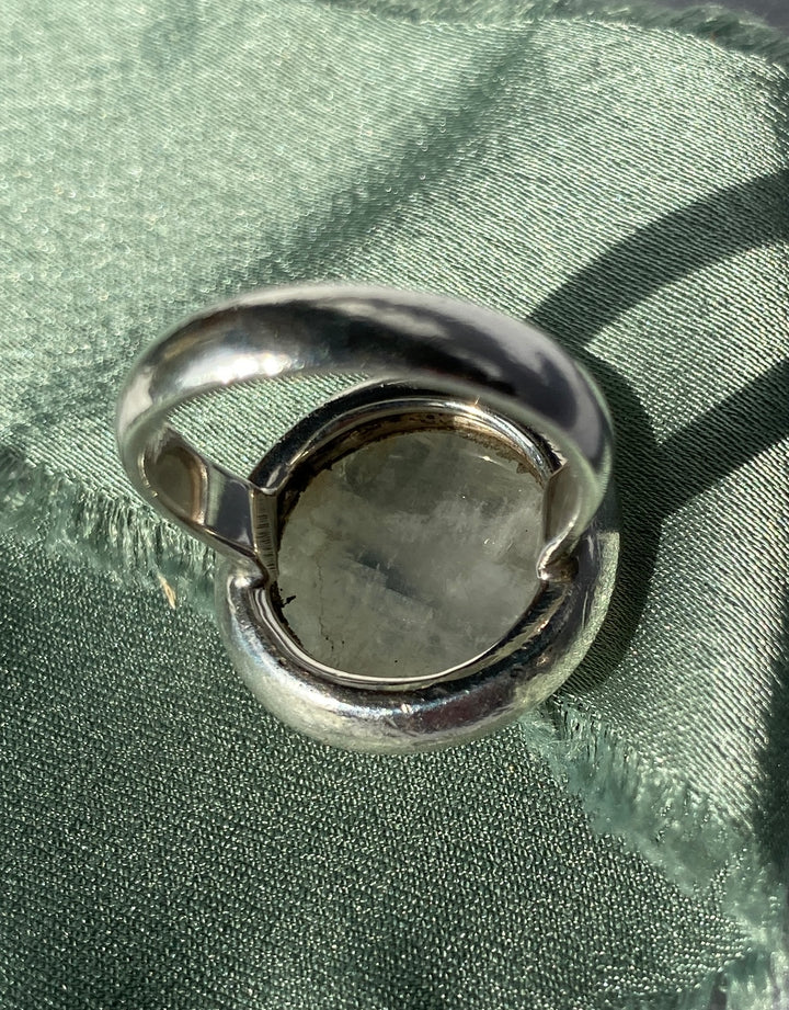 Vintage Moonstone Ring in Sterling Silver Size 6.25