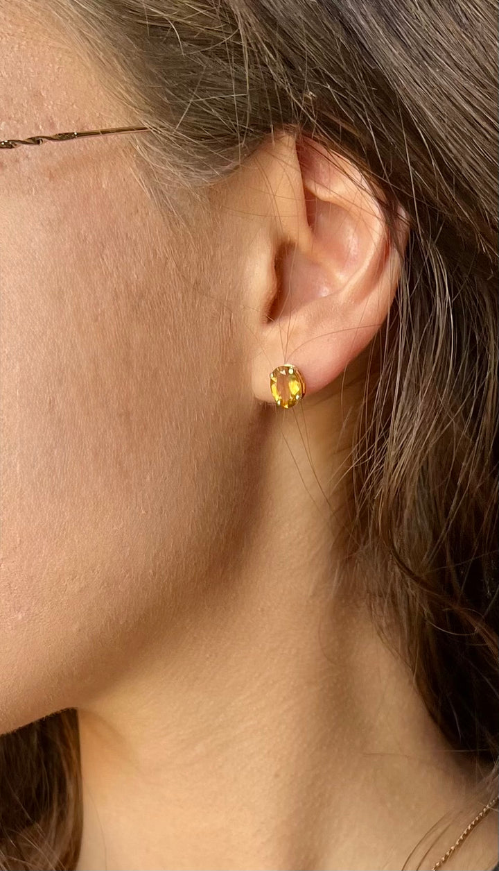 Citrus Citrine Earrings TCW 2.62 in 14k Yellow Gold