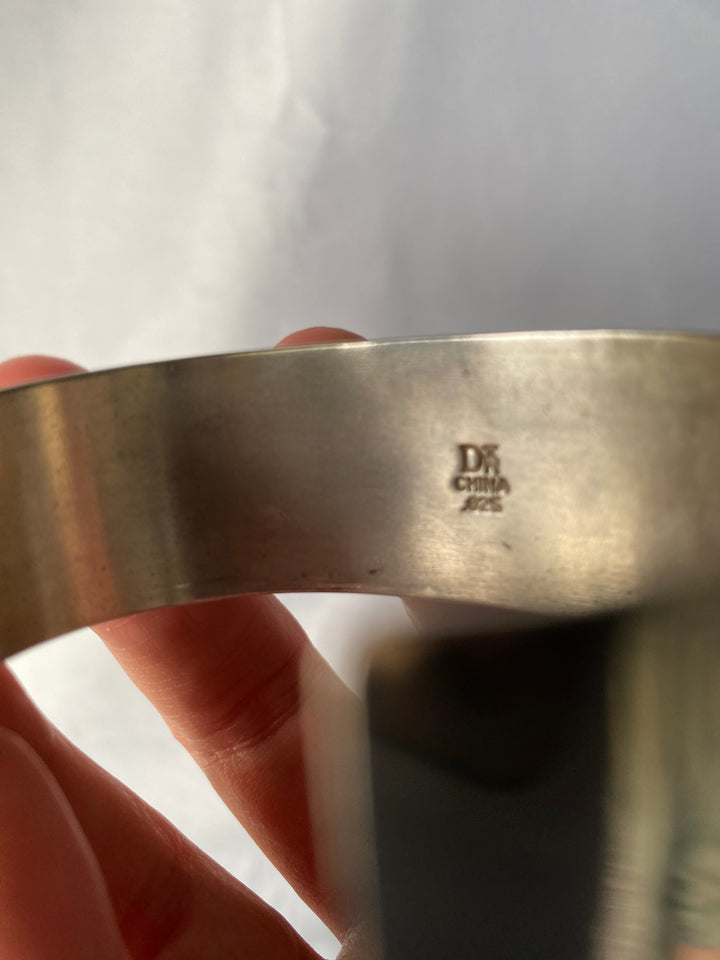 Vintage Desert Rose Trading Bangle Bracelet in Sterling Silver