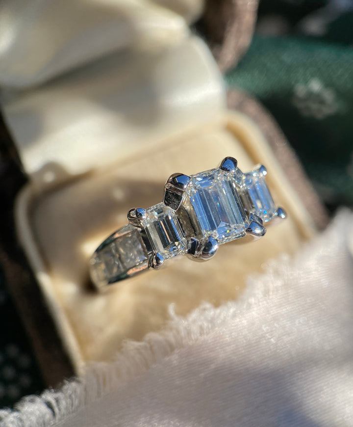 Emerald Legacy 1.40 tcw Diamond Ring in 18k White Gold