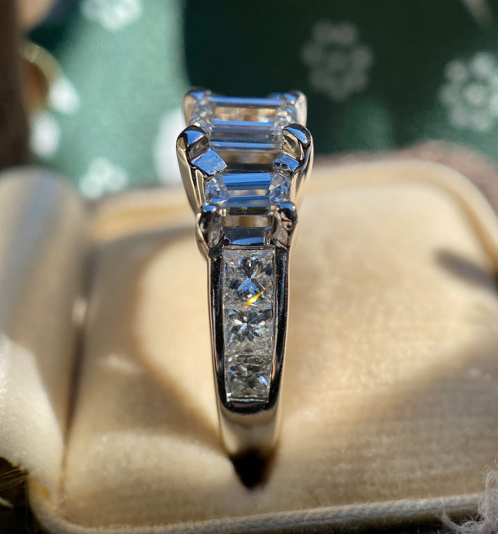 Emerald Legacy 1.40 tcw Diamond Ring in 18k White Gold
