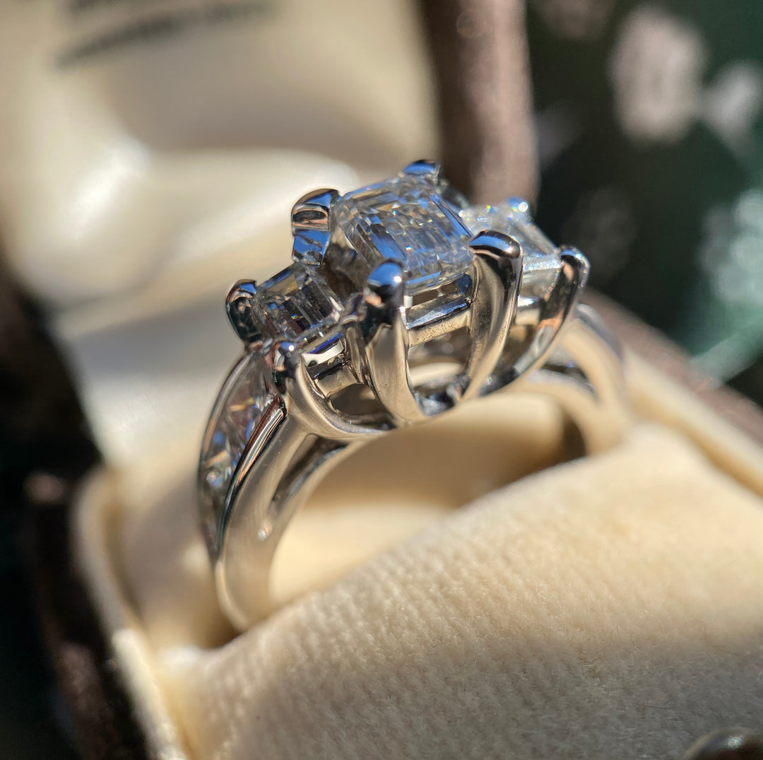 Emerald Legacy 1.40 tcw Diamond Ring in 18k White Gold