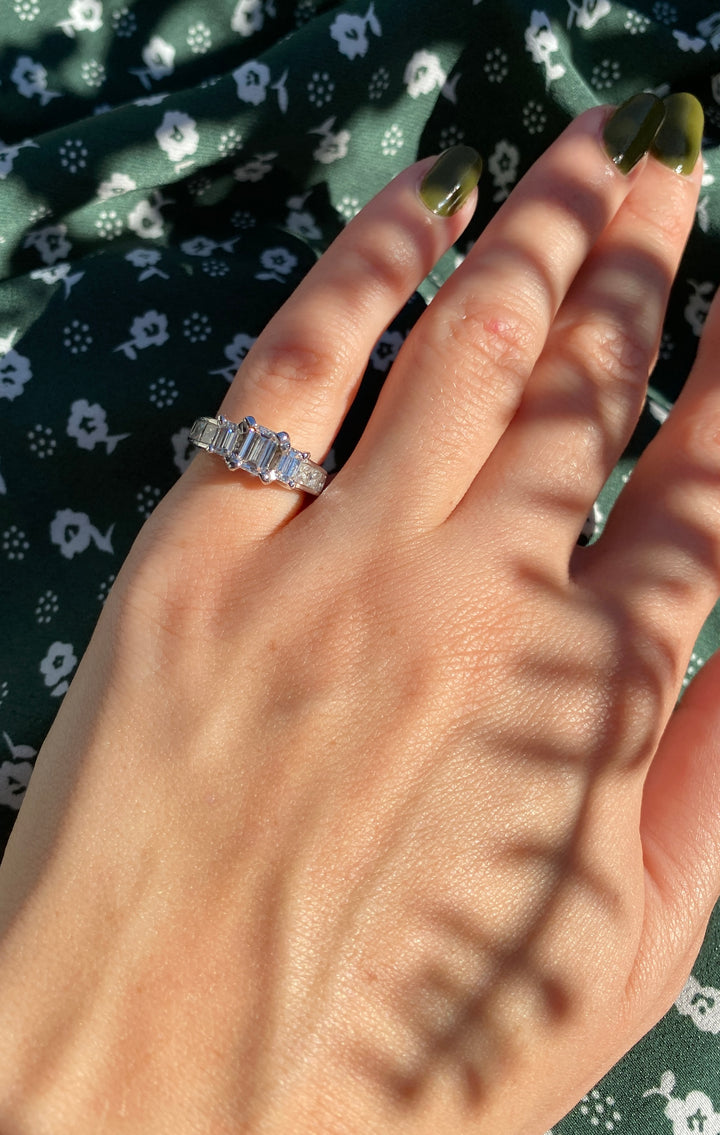 Emerald Legacy 1.40 tcw Diamond Ring in 18k White Gold
