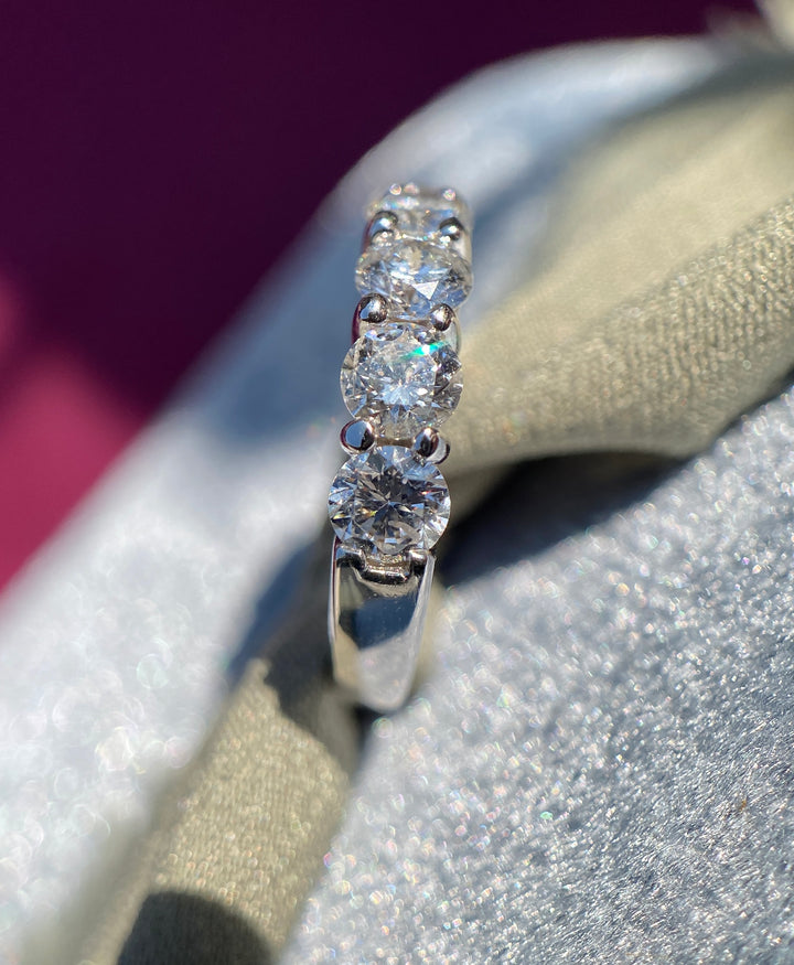 Constellation Diamond Band in 14k White Gold