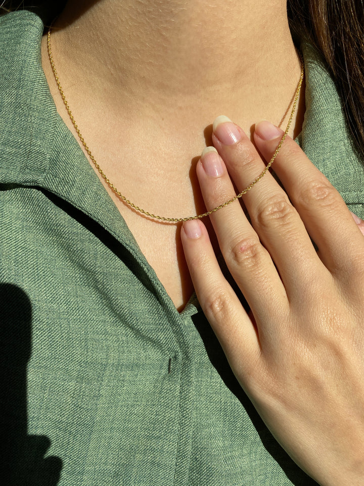 Loose Rope Chain in 14k Yellow Gold 18“