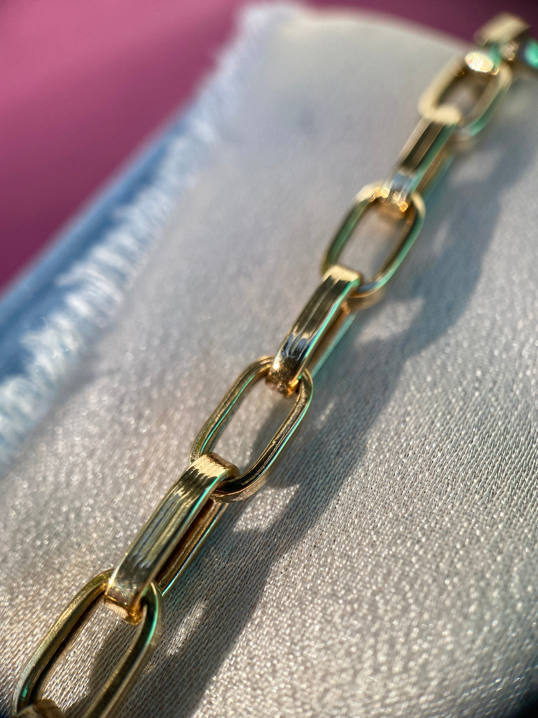 Vintage Ribbed Link Gold Chain Bracelet In 10k Warm Yellow Gold 7.30" (Copy)