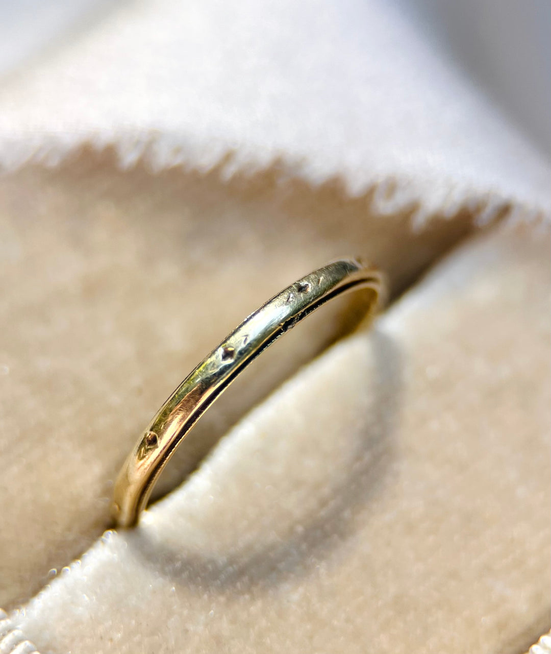 Vintage Evangeline Dotted Band in 14k Yellow Gold