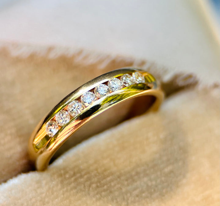 Over 3/4 Carat tw Bold Diamond Engagement Ring Set in 14k Yellow Gold