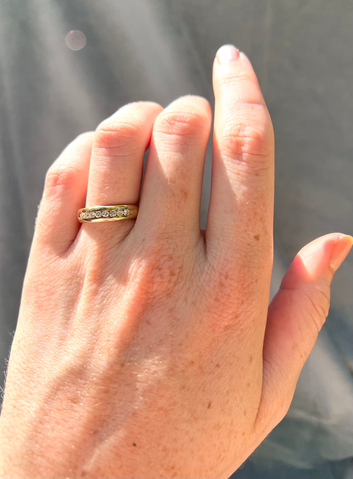 Over 3/4 Carat tw Bold Diamond Engagement Ring Set in 14k Yellow Gold