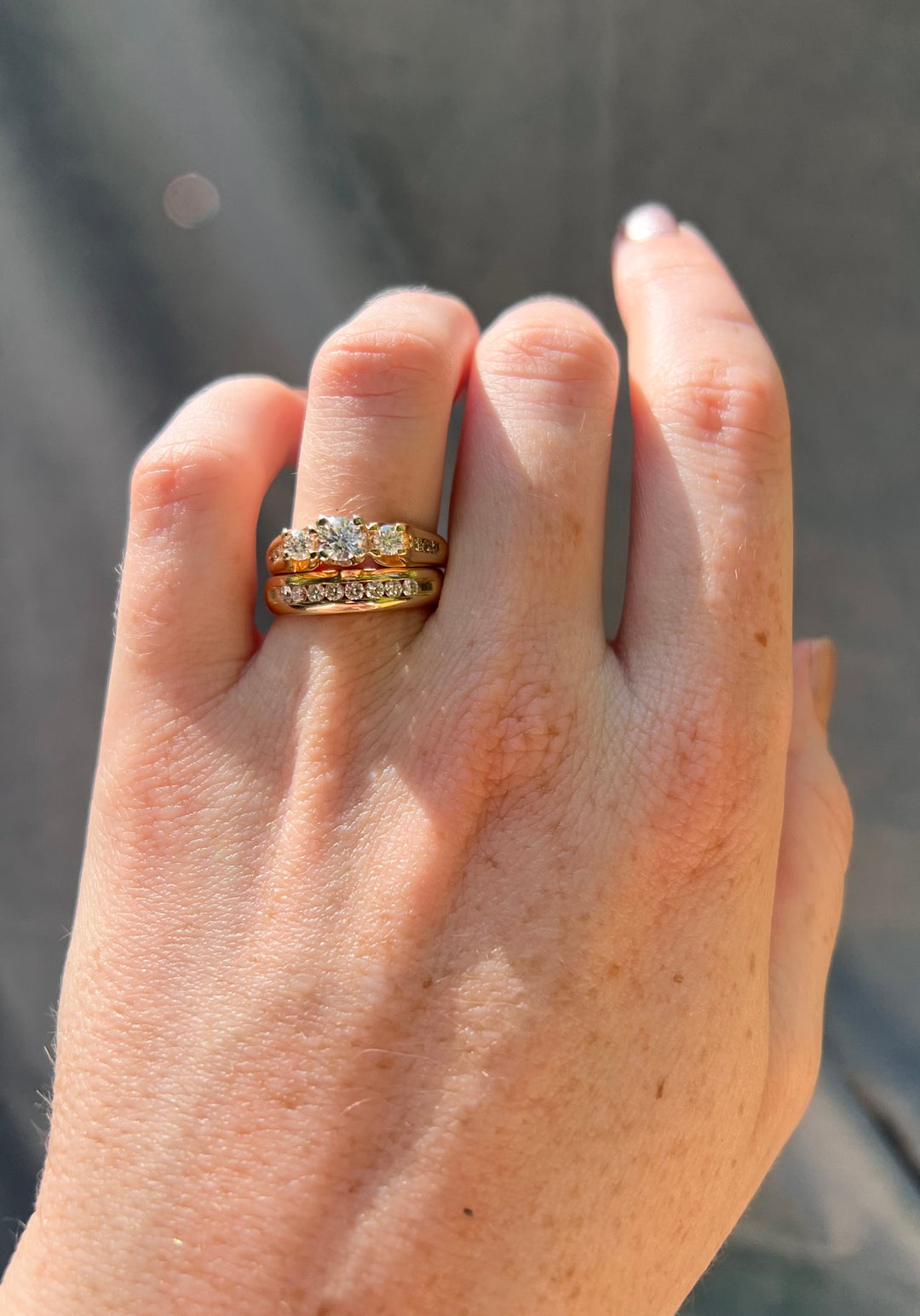 Over 3/4 Carat tw Bold Diamond Engagement Ring Set in 14k Yellow Gold