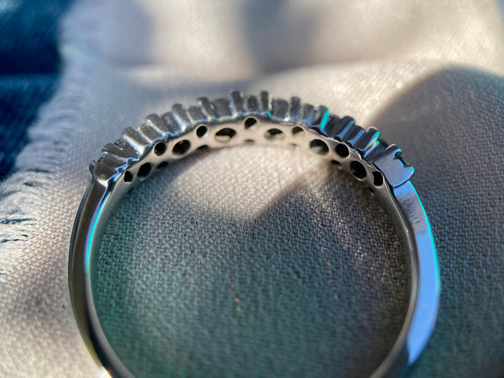 Modern Pear Natural Diamond Wedding Ring Set in 10k White Gold  1.65TCW