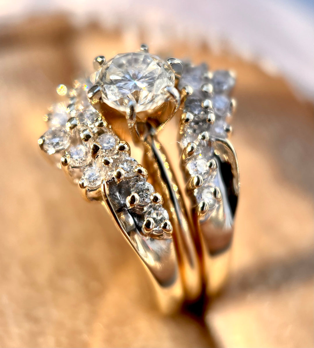 Stunning Over 1 Carat TW Diamond Solitaire and Enhancer