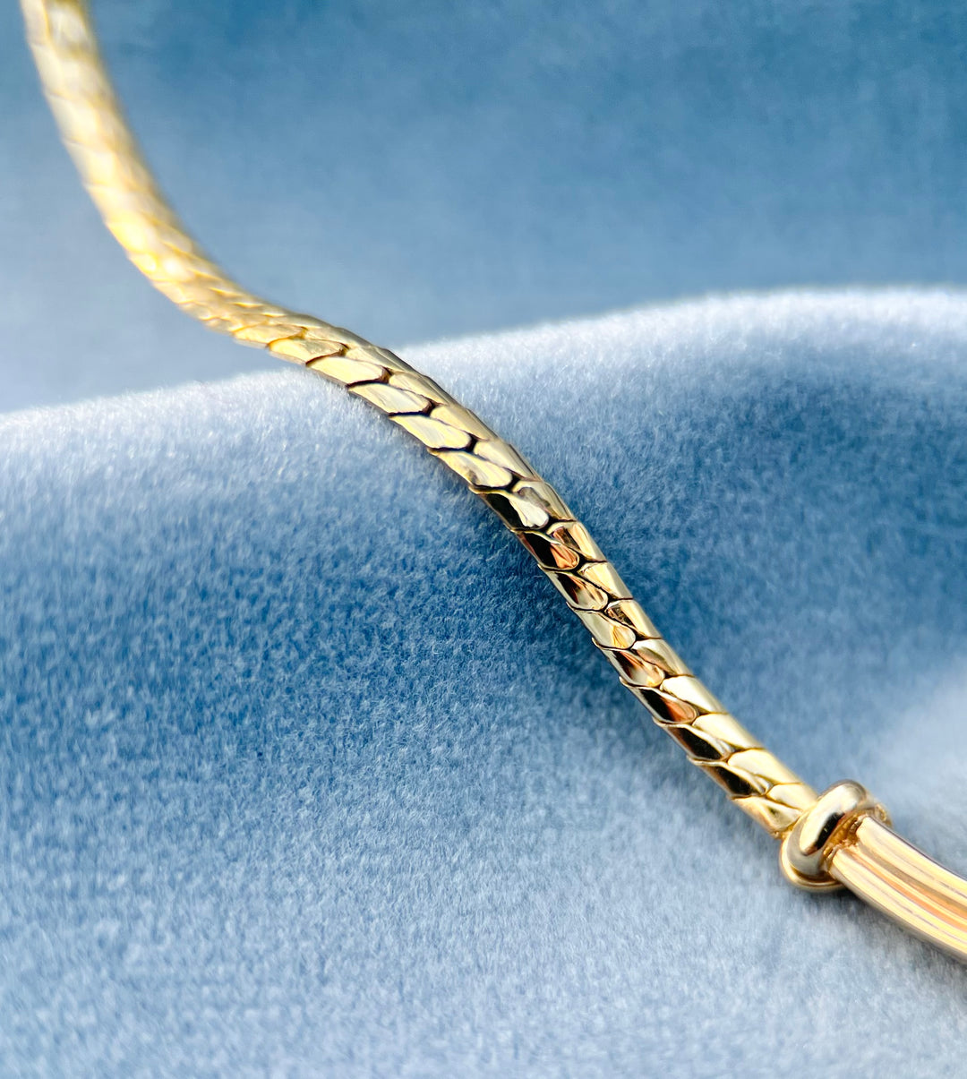 “The Golden Cascade” Vintage 1980’s Diamond Necklace in 14k Yellow Gold