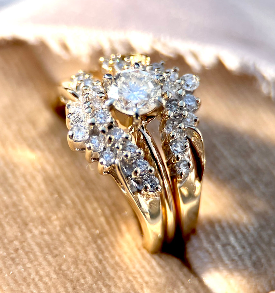 Stunning Over 1 Carat TW Diamond Solitaire and Enhancer