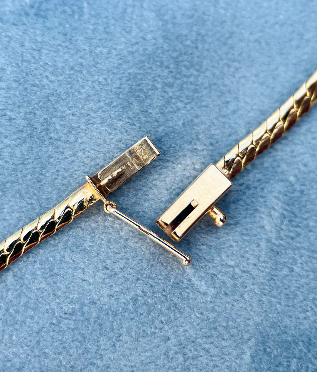 “The Golden Cascade” Vintage 1980’s Diamond Necklace in 14k Yellow Gold