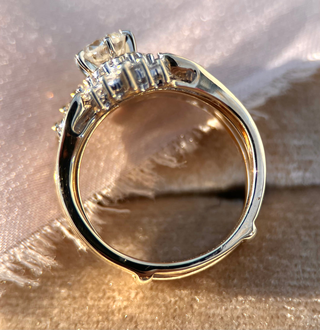 Stunning Over 1 Carat TW Diamond Solitaire and Enhancer