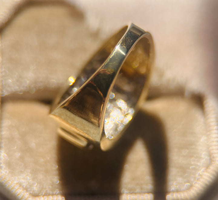 3/4ctw Wide Diamond Ring in 10k Yellow Gold