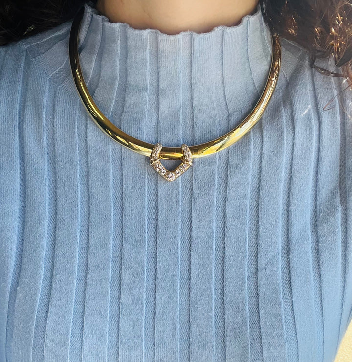 1.25 TCW Omega Slider Diamond Pendant in 14k Yellow Gold