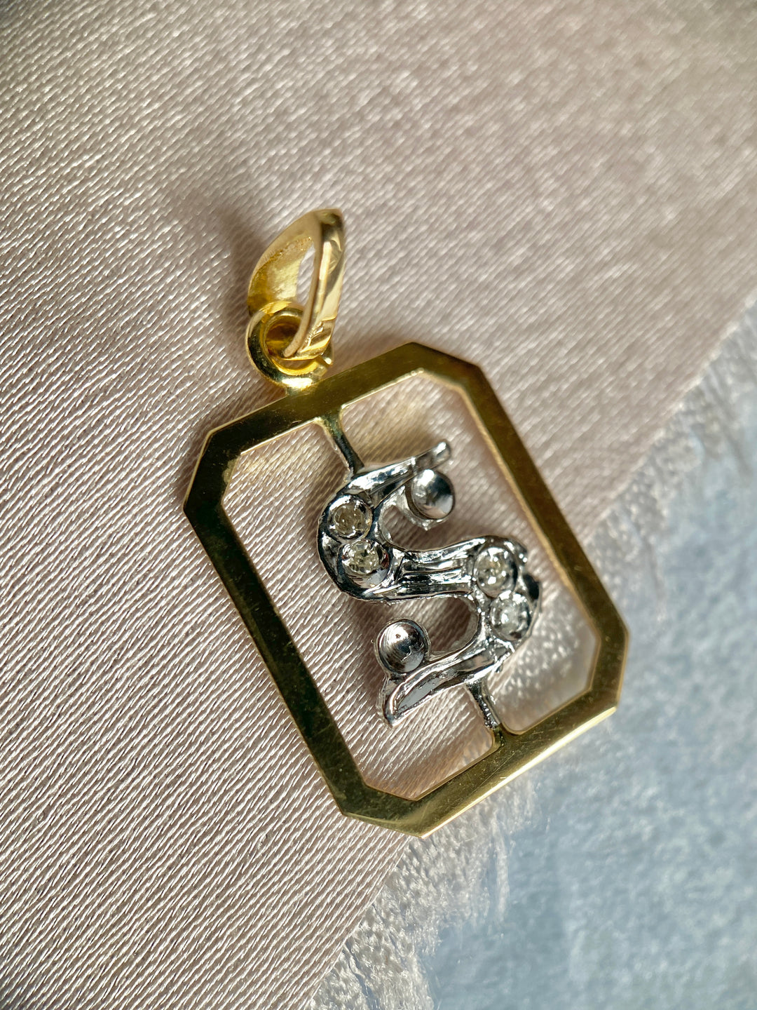 Sparkling “S” Diamond Pendant