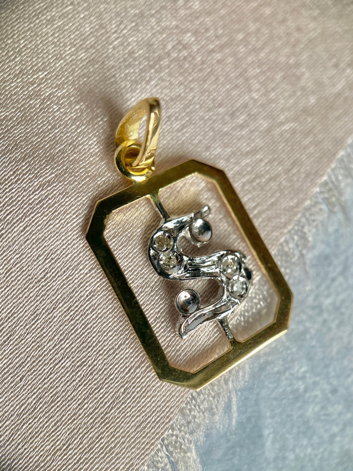 Sparkling “S” Diamond Pendant