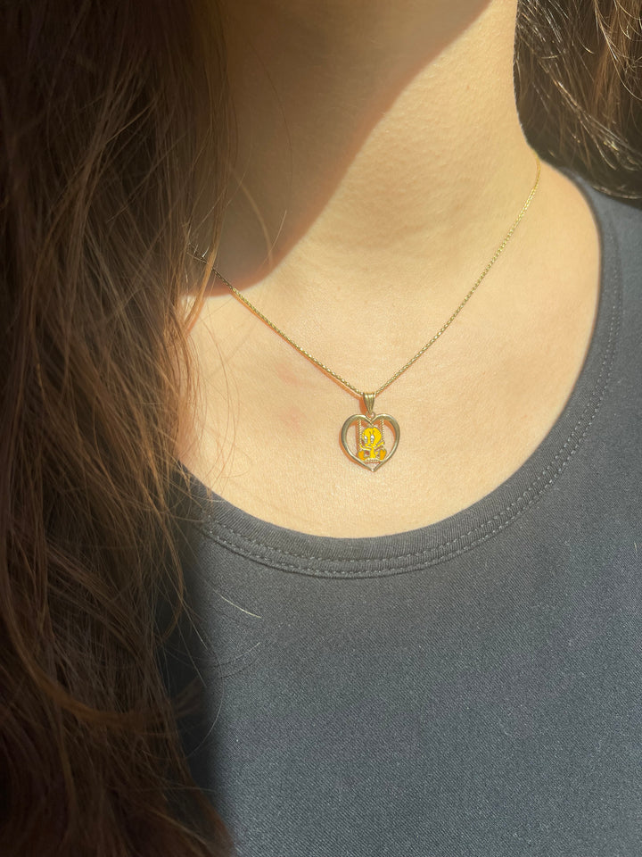 Yellow Canary Pendant in 14k Yellow Gold