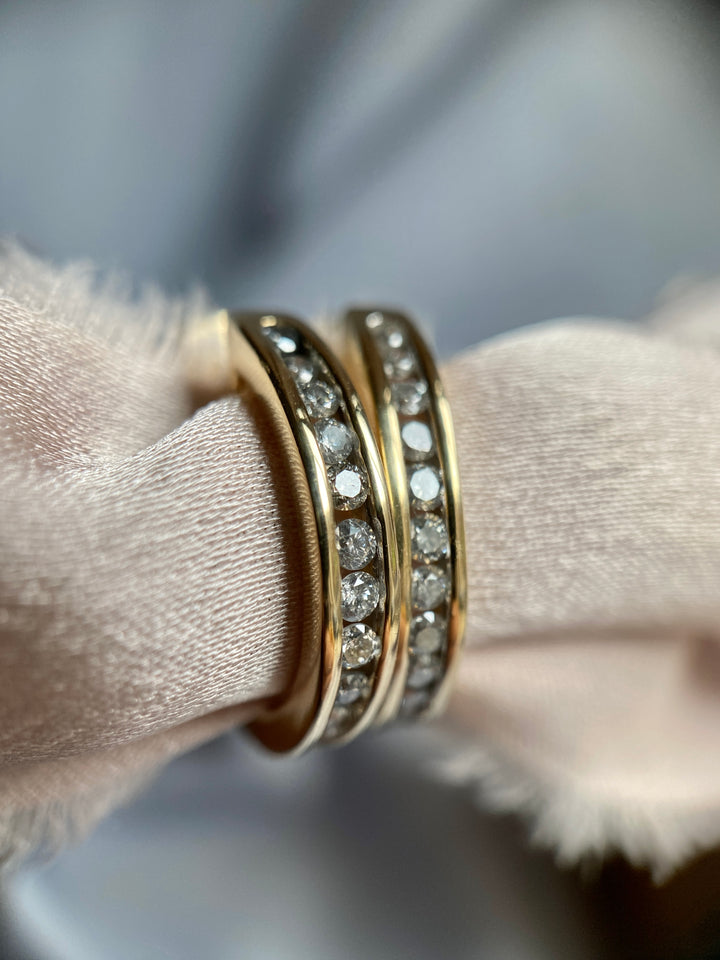 Shine Bright Diamond Hoops in 14k Yellow Gold