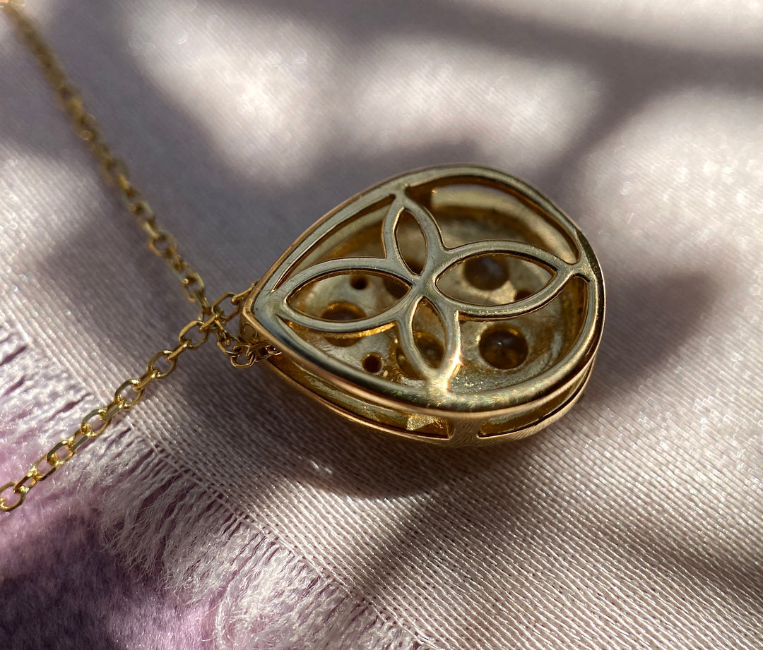 The Sunshine Vintage Diamond Necklace in 18k Yellow Gold