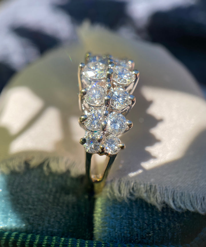 Bright Sky 90’s Vintage Diamond Ring in 14k Gold
