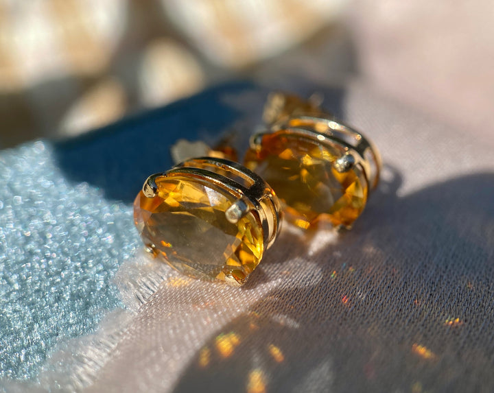 Citrus Citrine Earrings TCW 2.62 in 14k Yellow Gold