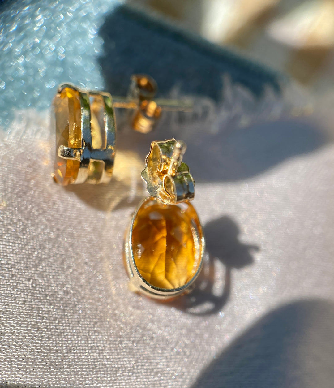 Citrus Citrine Earrings TCW 2.62 in 14k Yellow Gold