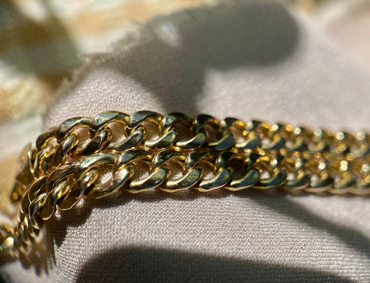 Vintage Gold Chain Bracelet In 10k Yellow Gold 7.25"