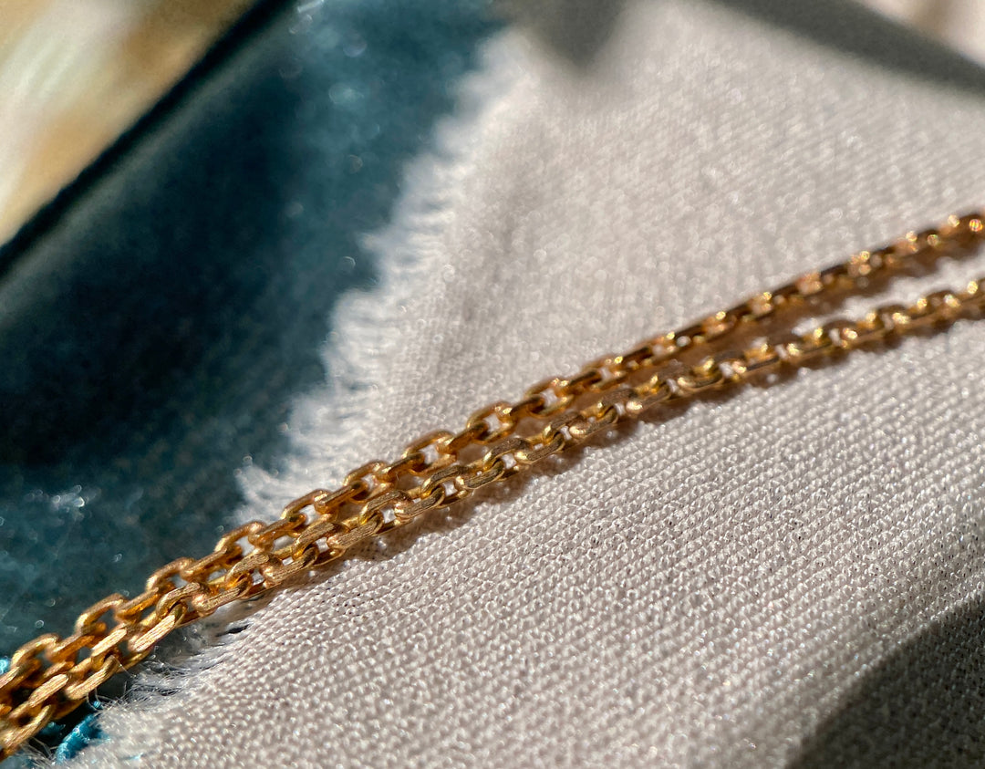 Antique c.1900 Chain Necklace In 14k Rose Gold 23.25"