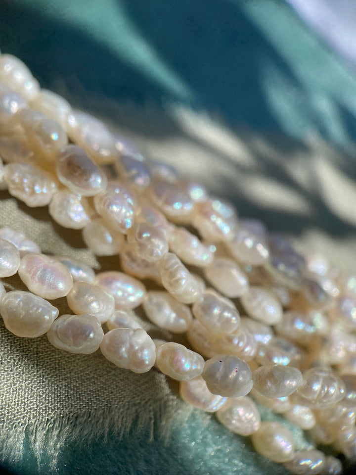 Vintage Cultured Multi-Strand Pearl Necklace in 14k Yellow Gold 16.5"