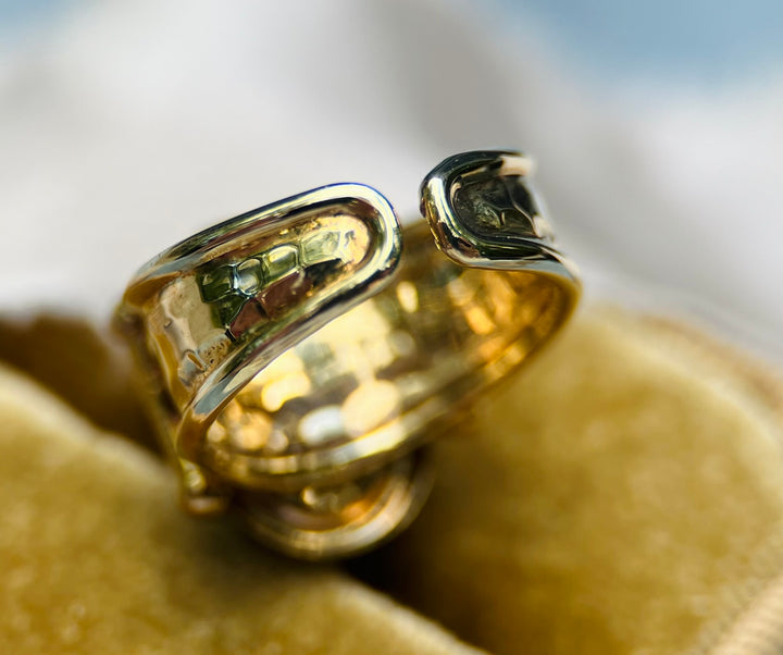 Over 5 Carats Jade Ring in 10k Yellow Gold