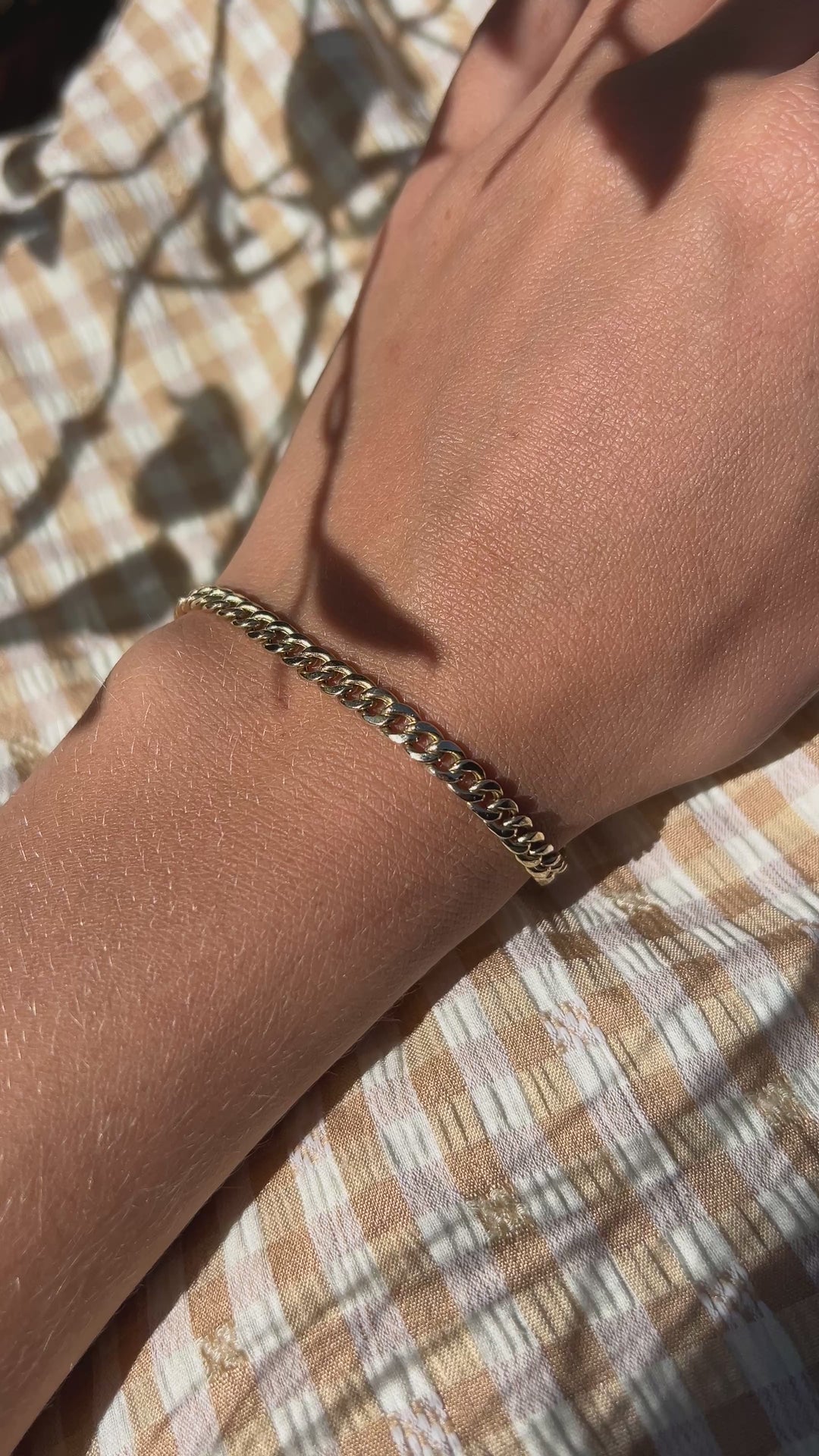 Vintage Gold Chain Bracelet In 10k Yellow Gold 7.25"