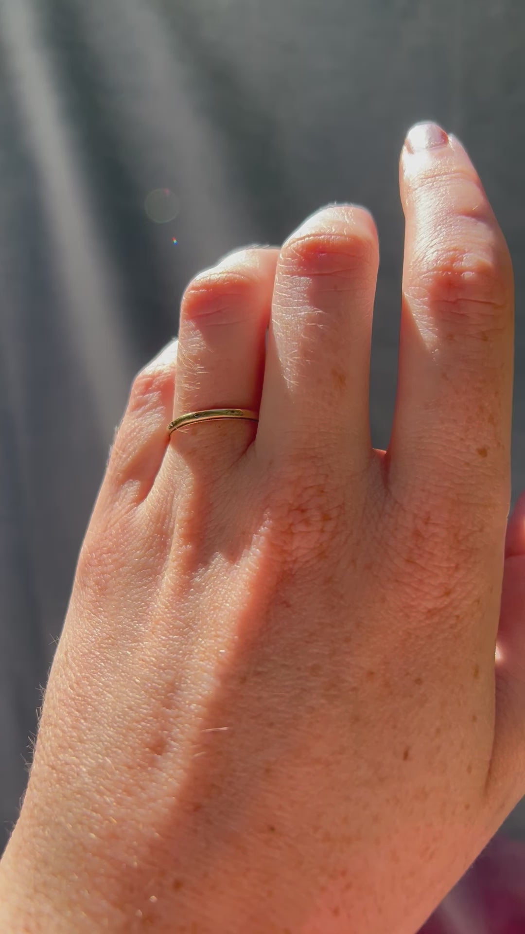 Vintage Evangeline Dotted Band in 14k Yellow Gold