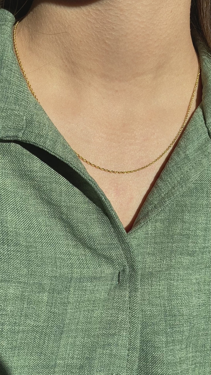 Loose Rope Chain in 14k Yellow Gold 18“