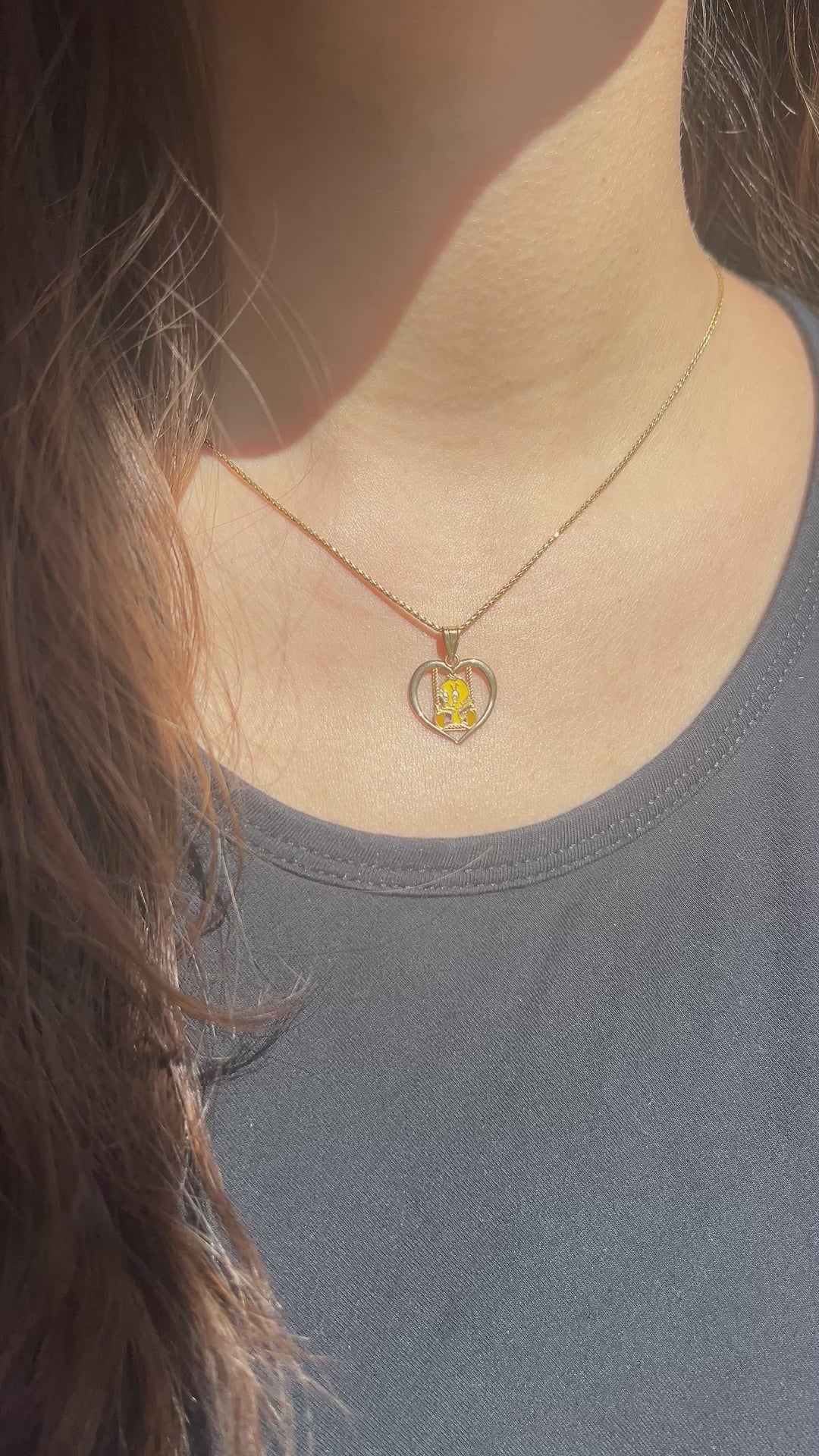 Yellow Canary Pendant in 14k Yellow Gold