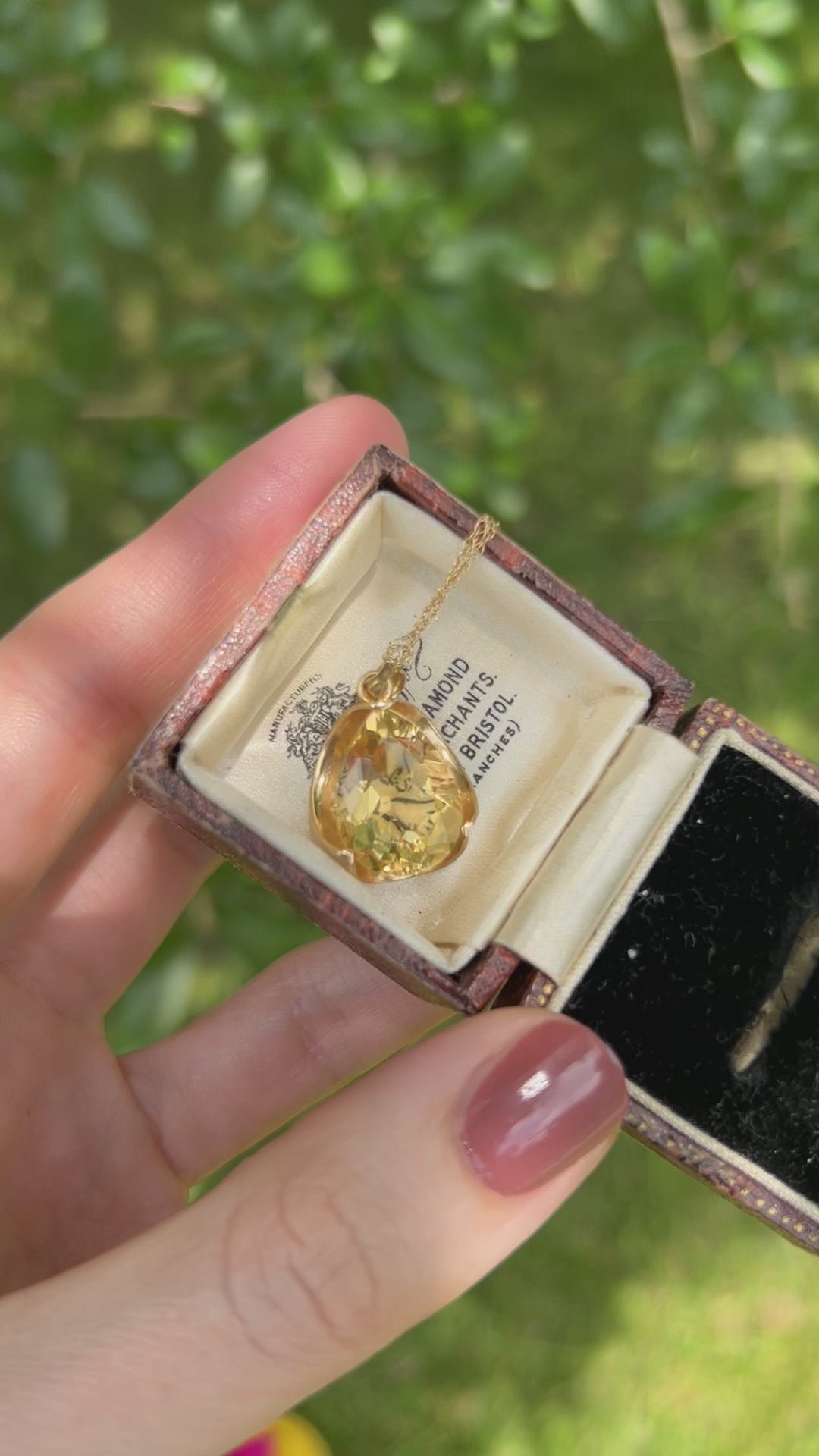 Private Ruby & White Sapphire Bracelet in 10k Yellow Gold & Citrine Pendant in 14k