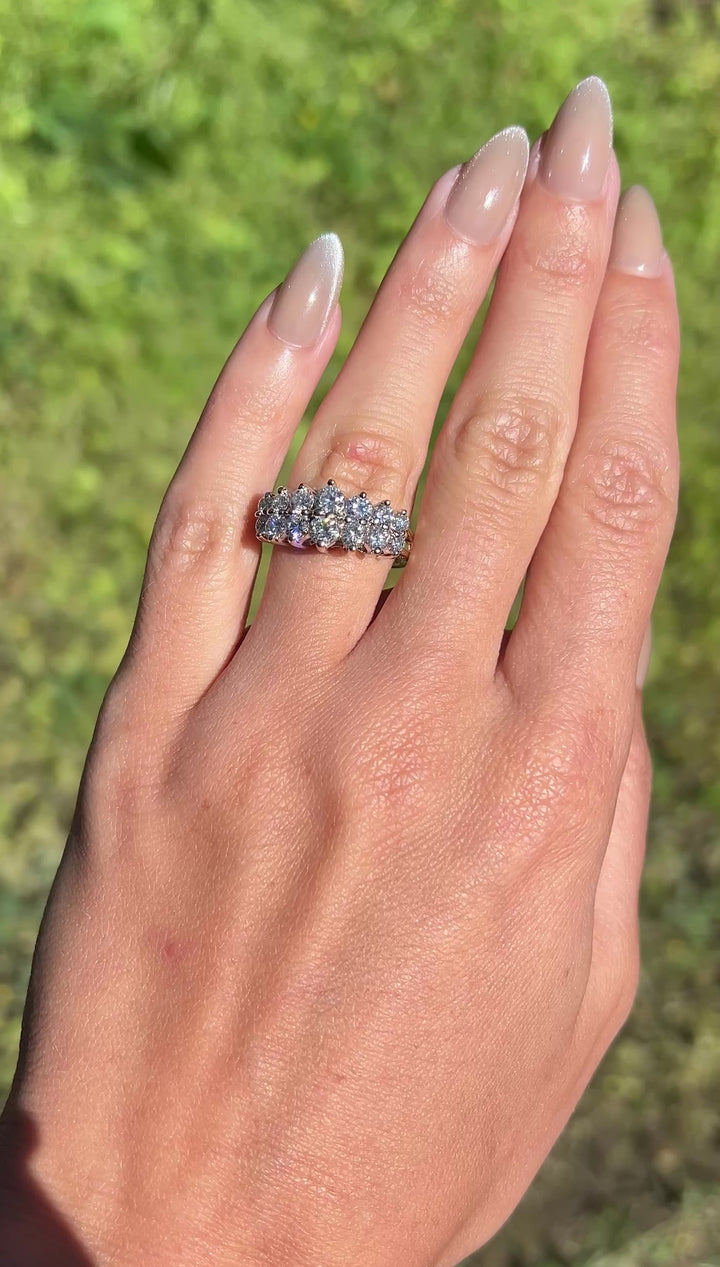 Bright Sky 90’s Vintage Diamond Ring in 14k Gold
