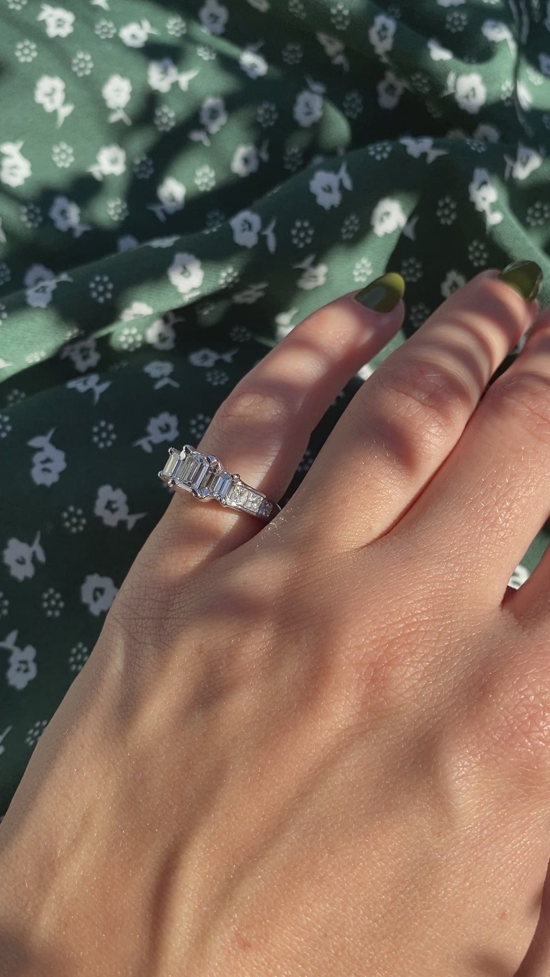Emerald Legacy 1.40 tcw Diamond Ring in 18k White Gold