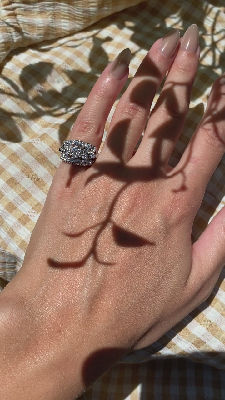 TCW 1.42 Vintage Luxury Setting With Diamonds in 14k White Gold