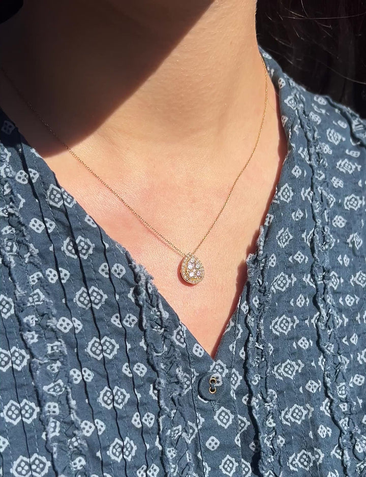 The Sunshine Vintage Diamond Necklace in 18k Yellow Gold